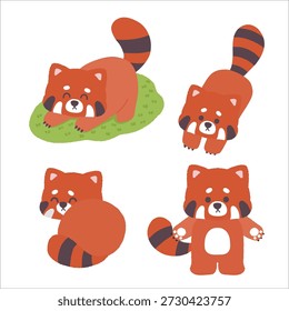 Süße rote Panda Illustration perfekt für Kinder Design