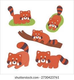 Süße rote Panda Illustration perfekt für Kinder Design