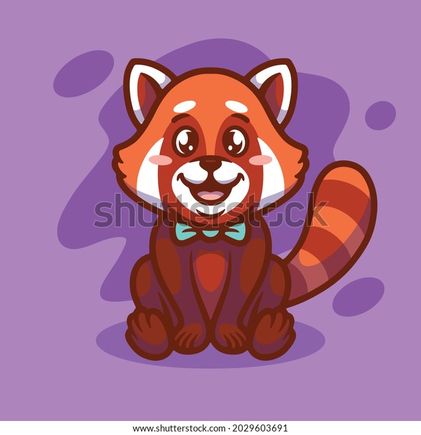 Cute Red Panda Mascot Illustration Design Stock Vector Royalty Free 2029603691 Shutterstock 