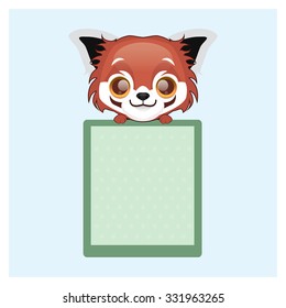 Cute red panda notepad