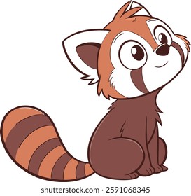 Cute Red Panda Vector Art, Icons,	