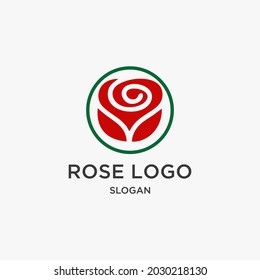 icono de la ilustración del vector de la rosa roja linda