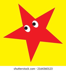 linda estrella roja sobre fondo rojo
