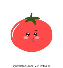 ilustração de design de personagem de tomate vermelho bonito