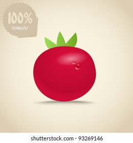 Cute red tomatoes illustration