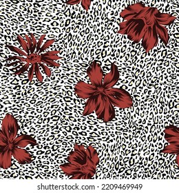 cute red vector stock flowers with abstract background
