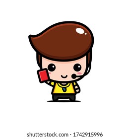cute referee character vector design
