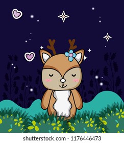 cute reindeer animal