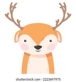 cute reindeer animal adorable character