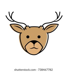 cute reindeer character icon