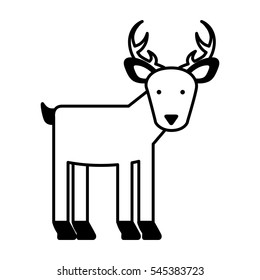 cute reindeer character icon vector illustration design