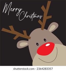 Cute Reindeer For Christmas Card