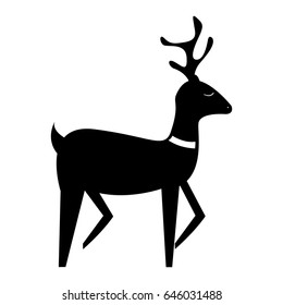 cute reindeer christmas icon