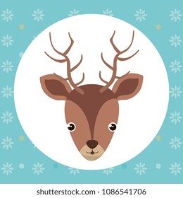 cute reindeer head tender character