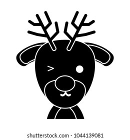 Cute reindeer icon