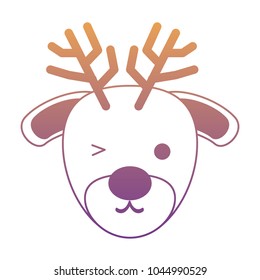 Cute reindeer icon