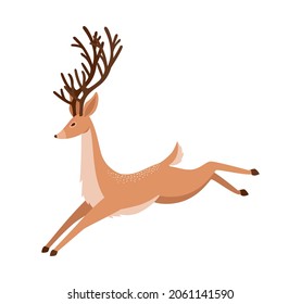 cute reindeer illustration over white