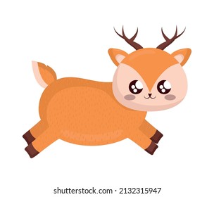 cute reindeer illustration over white