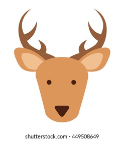 cute reindeer isolated icon design, vector illustration  graphic 