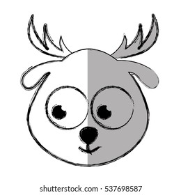 cute reindeer tender character vector illustration design