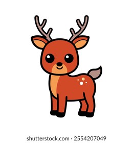 Cute reindeer Vector art Illustration
