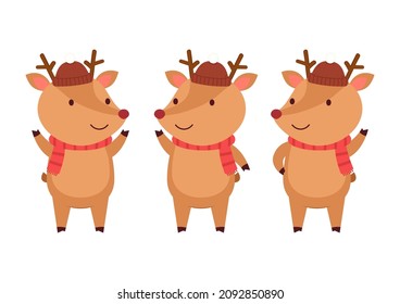 Cute Reindeer vector. Reindeer cartoon. 