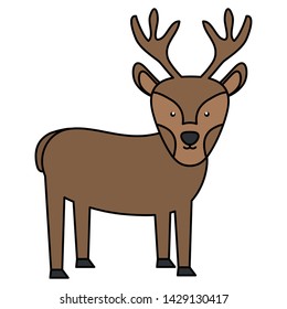 cute reindeer woodland animal character