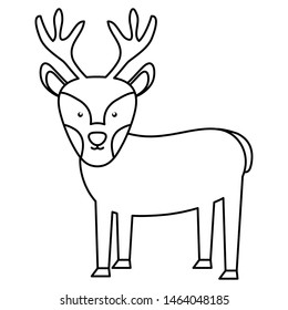 cute reindeer woodland animal character