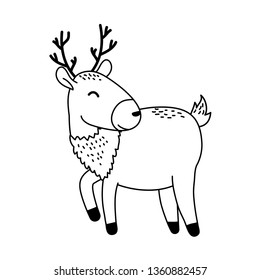 cute reindeer woodland character
