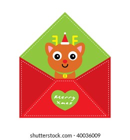 cute reindeer xmas letter