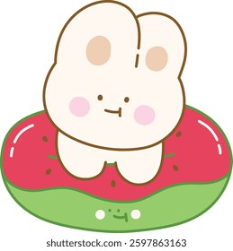 Cute Relaxing Chilling Character Rabbit Summer