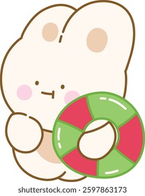 Cute Relaxing Chilling Character Rabbit Summer