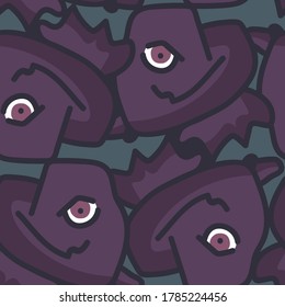 Repito a los monstruos abstractos inusuales en un contexto impecable.