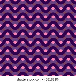 Cute repeating wave pattern, wave background. Vector illustration.