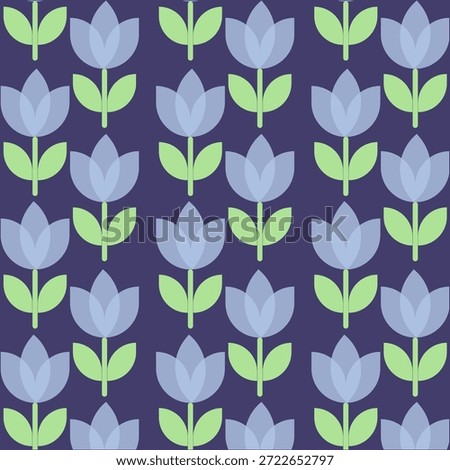 Cute repetitive geometric flower pattern.