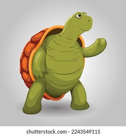 Cute reptile turtles Cartoon mascot illustration
