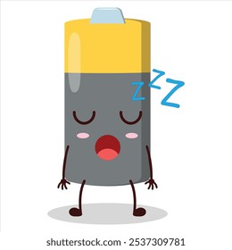 cute rest expression of battery character