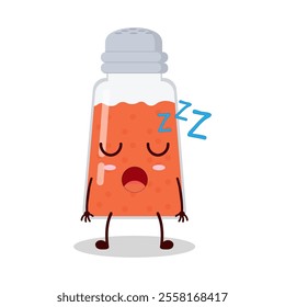 cute rest expression of chili powder cartoon character
