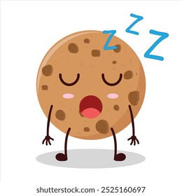 Cute rest expression of cookies cartoon character