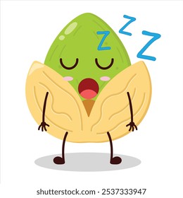 cute rest expression of pistachio character