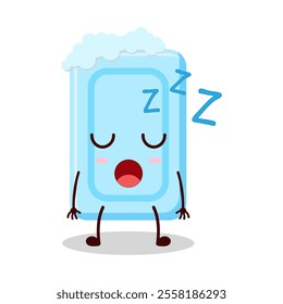 cute rest expression of soap cartoon character
