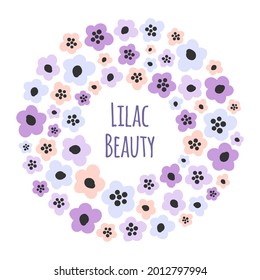 Fondo retro lindo con flores de arte naif primitivas al estilo escandinavo