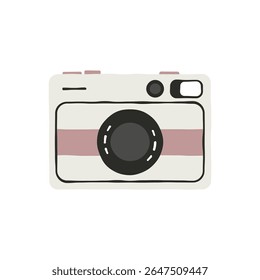 Cute retro camera illustration, perfect for photography, social media, and creative projects with a vintage touch.