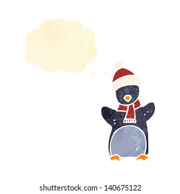 süßer Retro-Cartoon-Pinguin