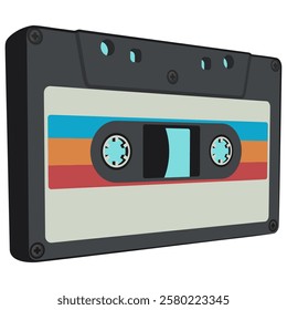 Cute retro cassette vektor illustration, work of hand drawn