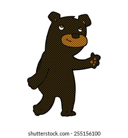 bonitinho estilo quadrinhos retro desenhos animados urso preto