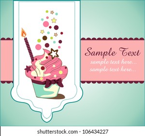  Cute retro cupcake