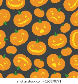 A cute retro Halloween background. Seamlessly repeatable. Eps 8 Vector.