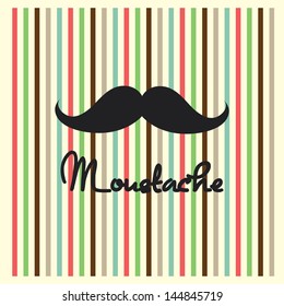 cute retro moustache