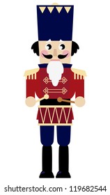 Cute retro Nutcracker isolated on white